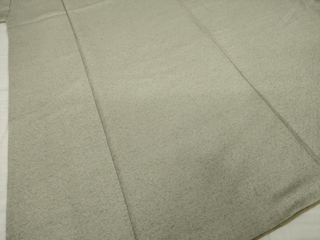 平和屋着物○男性 つくも紬 生壁色 丹後ちりめん 反端付き 正絹