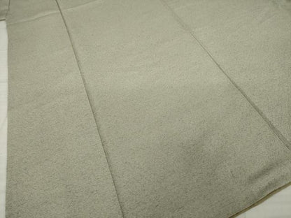 平和屋着物●男性　つくも紬　生壁色　丹後ちりめん　反端付き　正絹　逸品　AABI8170ck
