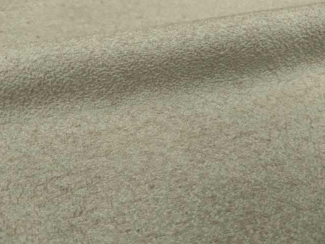 平和屋着物●男性　つくも紬　生壁色　丹後ちりめん　反端付き　正絹　逸品　AABI8170ck