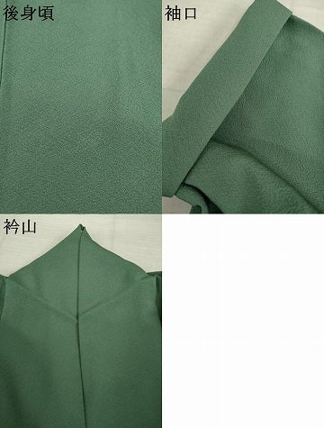 平和屋着物●上質な色無地　柳煤竹色　正絹　逸品　AABI8171ck