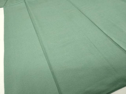 平和屋着物●上質な色無地　柳煤竹色　正絹　逸品　AABI8171ck