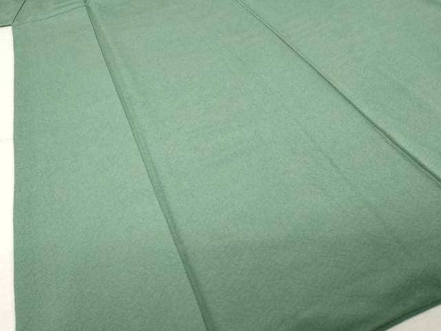 平和屋着物●上質な色無地　柳煤竹色　正絹　逸品　AABI8171ck