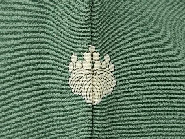 平和屋着物●上質な色無地　柳煤竹色　正絹　逸品　AABI8171ck