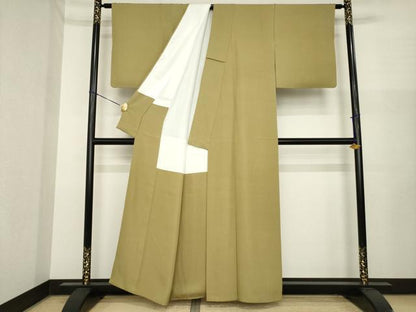 平和屋着物●江戸小紋　草木染　鮫小紋柄　正絹　逸品　AABI8177ck