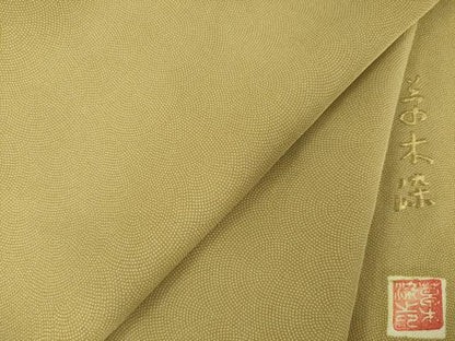 平和屋着物●江戸小紋　草木染　鮫小紋柄　正絹　逸品　AABI8177ck