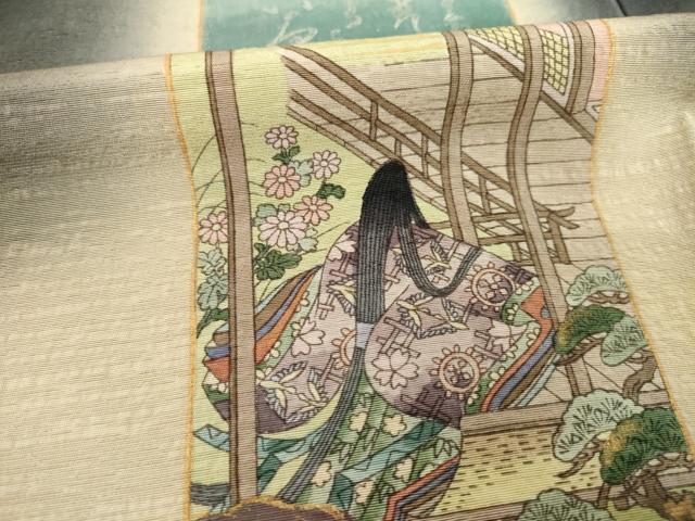 平和屋着物●訪問着　短冊女人文　暈し染め　正絹　逸品　AABI8178ck