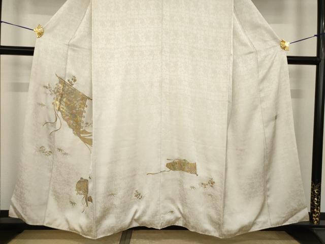 平和屋着物●訪問着　作家物　几帳花文　金彩　正絹　逸品　AABI8179ck