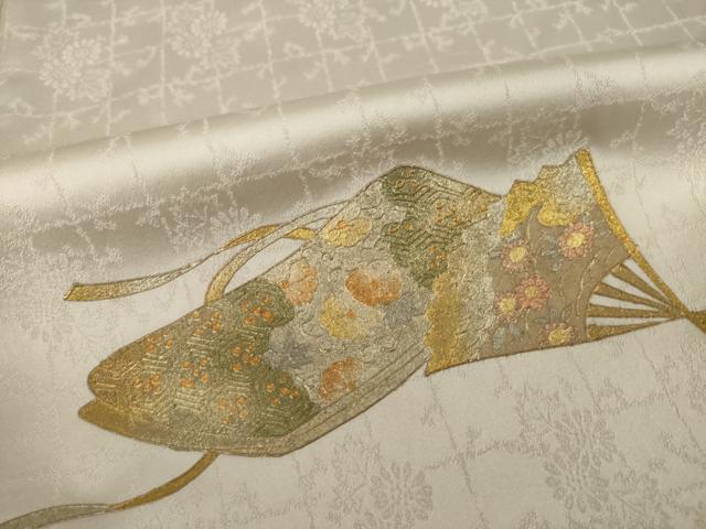 平和屋着物●訪問着　作家物　几帳花文　金彩　正絹　逸品　AABI8179ck