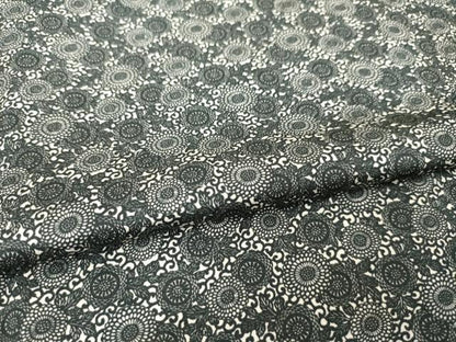 平和屋着物●江戸小紋　菊尽くし　黒地　正絹　逸品　AABI8180ck