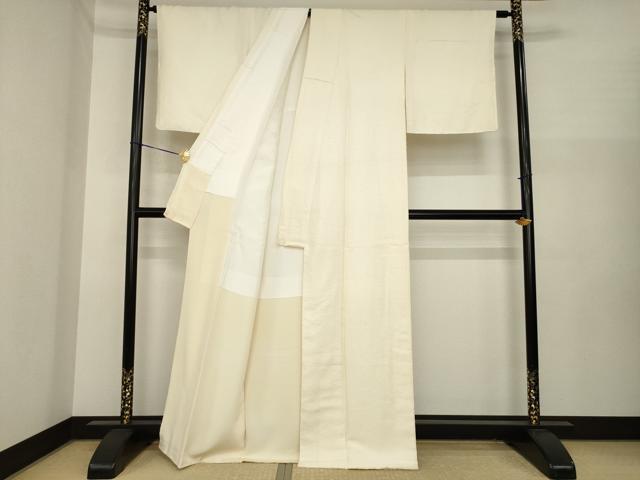 平和屋着物●ひげ紬　肌色　正絹　逸品　AABI8182ck