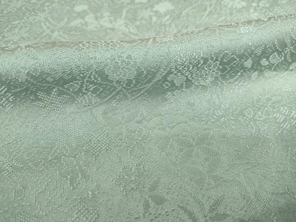 平和屋着物●上質な色無地　吉祥花地紋　豆がら茶色　正絹　逸品　AABI8183ck