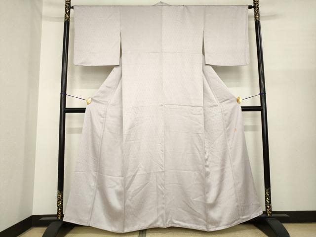平和屋着物●上質な色無地　作家物　鳩羽鼠色　正絹　逸品　AABI8190ck