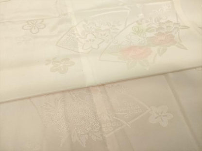 平和屋着物●振袖用長襦袢　無双仕立て　地紙花地紋　暈し染め　正絹　逸品　AABI8193ck
