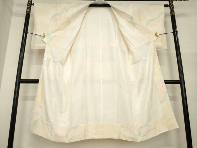 平和屋着物●長襦袢　袷　鏡裏花地紋　暈し染め　正絹　逸品　AABI8194ck