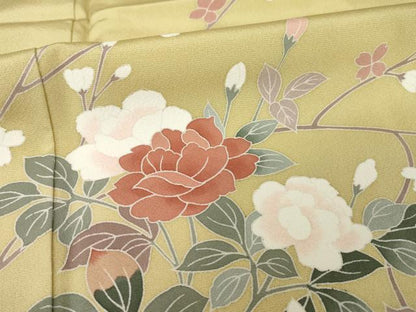 平和屋着物●訪問着　友禅　枝花文　暈し染め　正絹　逸品　未使用　AABI8195ck