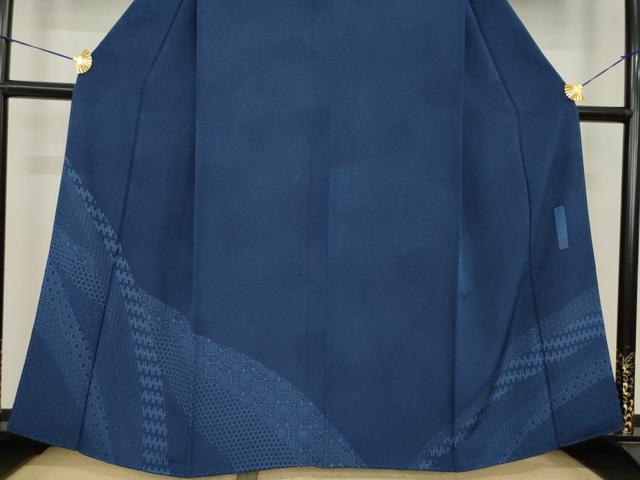 平和屋着物●藍染作家　喜多野良造　訪問着　藍　吉祥文　正絹　逸品　AABI8197ck