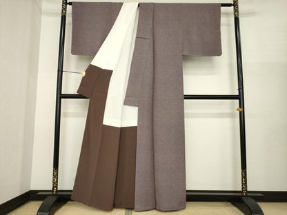 平和屋着物●江戸小紋　鮫小紋柄　正絹　逸品　AABI8199ck