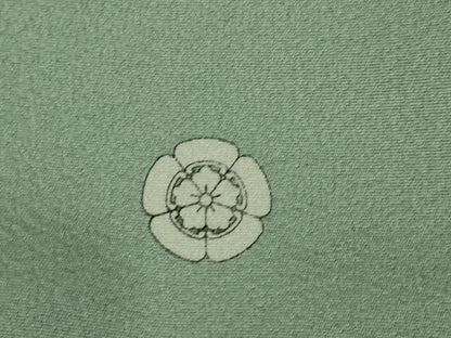 平和屋着物●豪華色留袖　駒刺繍　色紙重ね花文　金彩　正絹　逸品　AABI8203ck