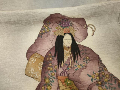 平和屋着物●友禅師・京の名工・伝統工芸士・樽本伊勢蔵 　訪問着　能　暈し染め　金彩　正絹　逸品　AABI8207ck