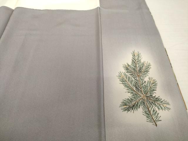 平和屋着物●友禅師・京の名工・伝統工芸士・樽本伊勢蔵 　訪問着　能　暈し染め　金彩　正絹　逸品　AABI8207ck