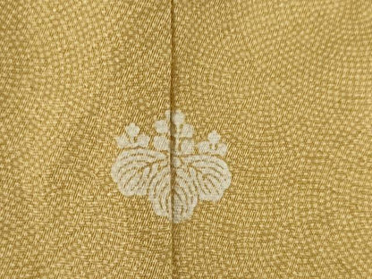 平和屋着物●伝統工芸師　服部光擴　江戸小紋　堅牢草木染　鮫小紋柄　反端付き　正絹　逸品　AABI8208ck