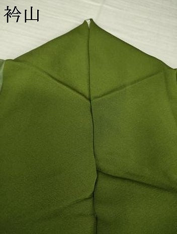 平和屋着物●上質な色無地　片身替わり　利休茶色×海松色　正絹　逸品　AABI8209ck
