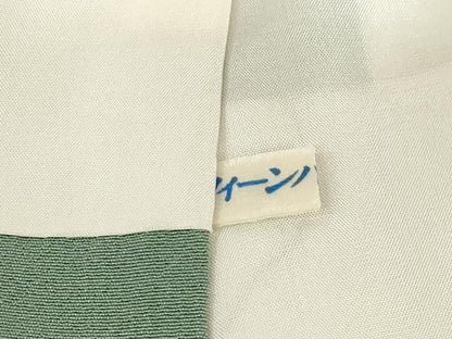 平和屋着物●訪問着　駒刺繍　地紙花文　暈し染め　金彩　正絹　逸品　AABI8215ck
