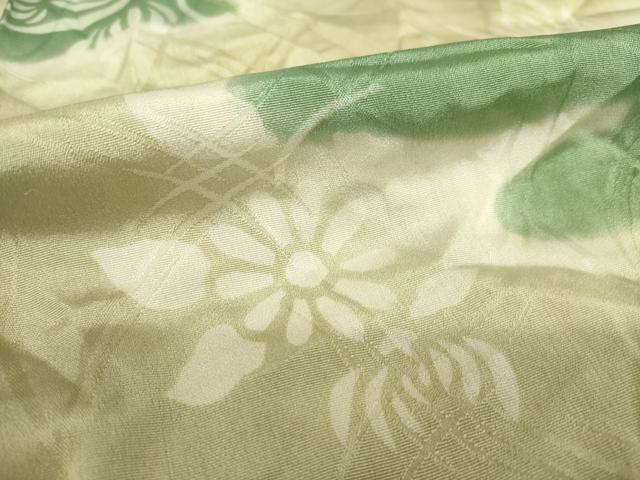平和屋着物●アンティーク　大正ロマン　長襦袢　袷　エ霞花文　正絹　逸品　AABI8218ck