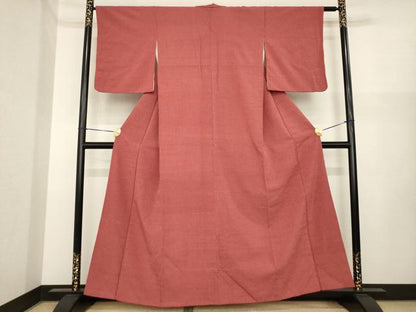 平和屋着物●白鷹お召　蚊絣　正絹　逸品　AABI8224ck