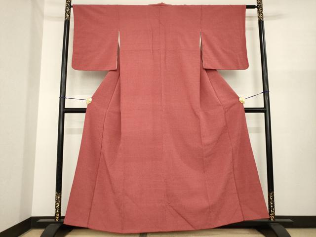 平和屋着物●白鷹お召　蚊絣　正絹　逸品　AABI8224ck