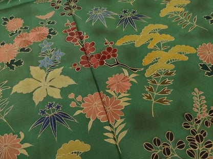 平和屋着物●訪問着　刺繍　草花文　暈し染め　金彩　ますいわ屋扱い　正絹　逸品　AABI8231ck