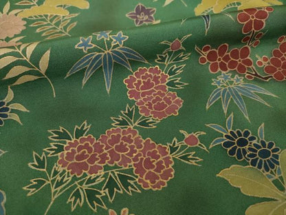 平和屋着物●訪問着　刺繍　草花文　暈し染め　金彩　ますいわ屋扱い　正絹　逸品　AABI8231ck