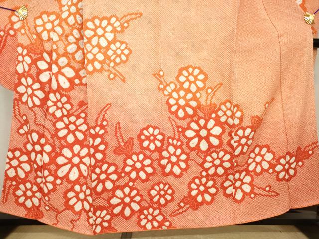 平和屋着物●豪華振袖　総絞り　枝花文　正絹　逸品　AABI8239ck
