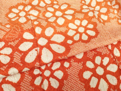 平和屋着物●豪華振袖　総絞り　枝花文　正絹　逸品　AABI8239ck