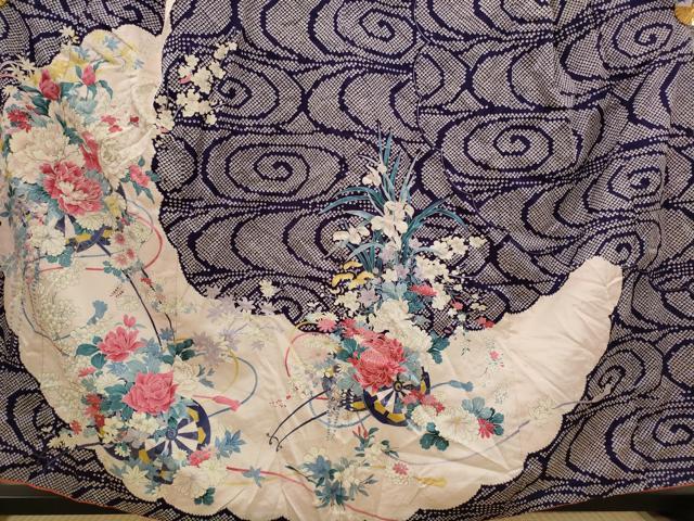 平和屋着物■豪華振袖 駒刺繍 花車文 正絹 逸品 AABI8244st