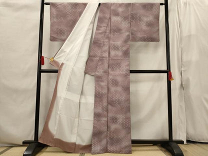 平和屋着物■小紋 麻の葉文様 暈し染め 洗える着物 AABI8254st