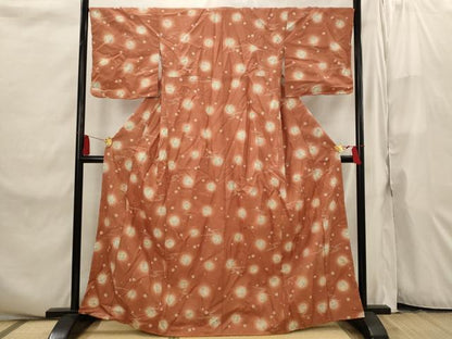 平和屋着物■小紋 花丸文 暈し染め 洗える着物 AABI8255st