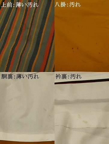 平和屋着物■小紋 間道 洗える着物 AABI8256st
