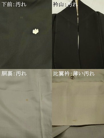 平和屋着物■豪華黒留袖　刺繍　花鳥文　金銀糸　金銀彩　正絹　逸品　AABI8260st