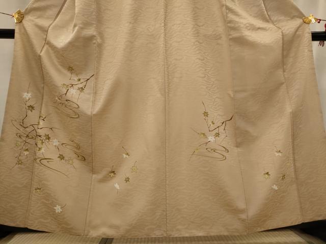 平和屋着物■訪問着　手描き　竜田川文様　洗える着物　AABI8264st