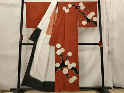 平和屋着物■訪問着　枝松文　金彩　洗える着物　AABI8266st