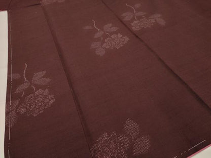 平和屋着物■上質な紬 草花文 正絹 逸品 AABI8271st