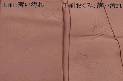 平和屋着物■上質な色無地　舞花地紋　鴇浅葱色　正絹　逸品　AABI8274st