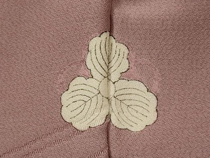 平和屋着物■上質な色無地　舞花地紋　鴇浅葱色　正絹　逸品　AABI8274st