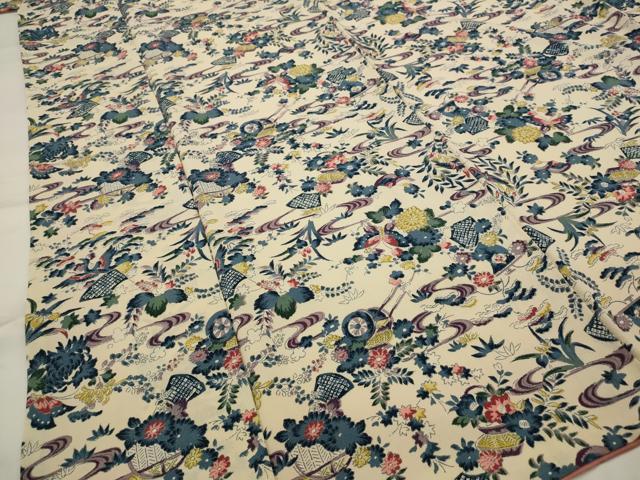 平和屋着物■上質な小紋　花鳥文　正絹　逸品　AABI8279st