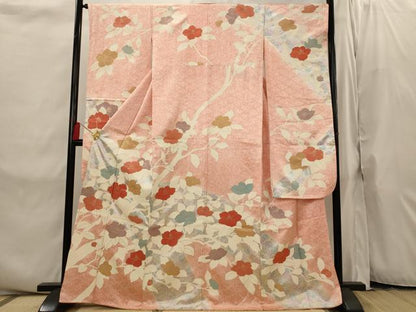 平和屋着物■豪華振袖　駒刺繍　枝花文　金彩　正絹　逸品　AABI8281st