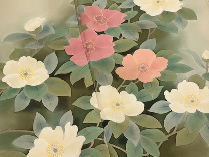 平和屋着物■訪問着　手描き　草花文　暈し染め　正絹　逸品　AABI8282st