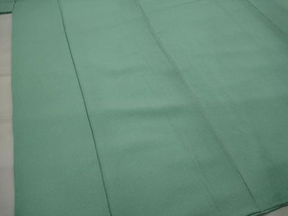 平和屋着物■上質な色無地　紋意匠　青竹色　正絹　逸品　AABI8284st