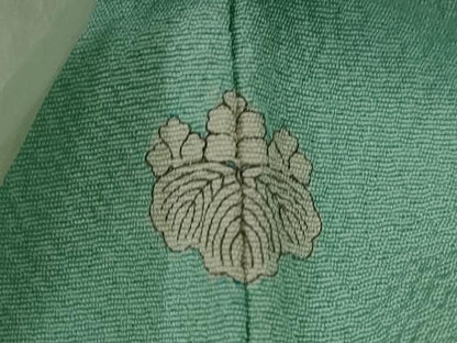 平和屋着物■上質な色無地　紋意匠　青竹色　正絹　逸品　AABI8284st