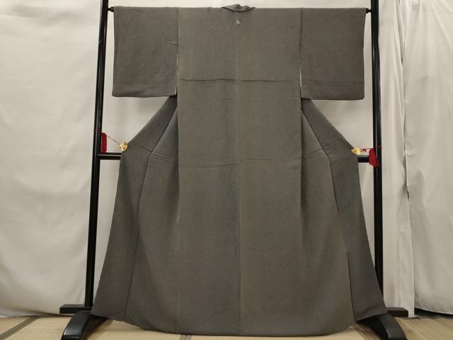 平和屋着物■江戸小紋　鮫小紋柄　鬼しぼ縮緬　正絹　逸品　AABI8285st